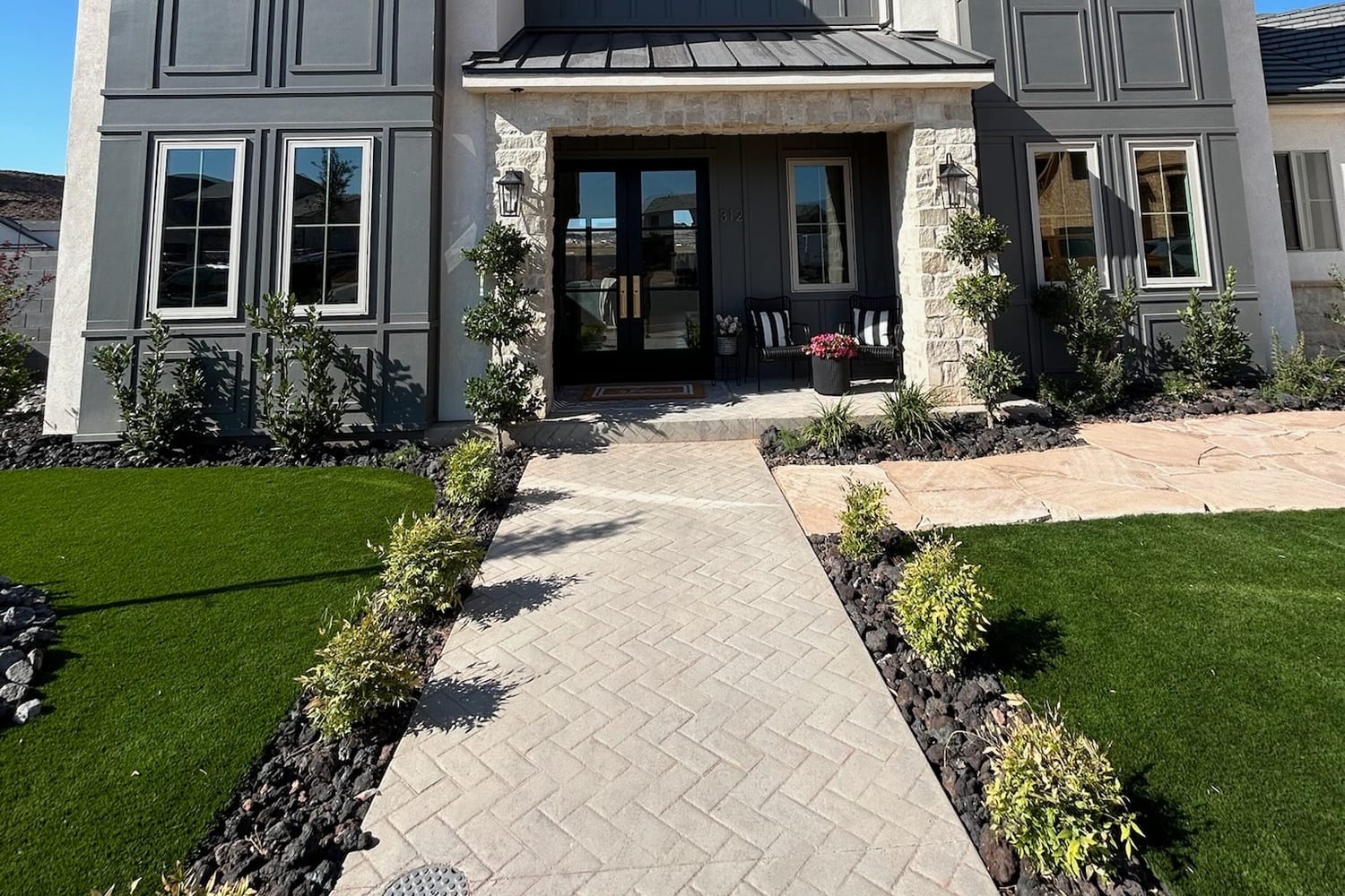 Freshly presented two-story St. George home with clean windows and manicured front yard